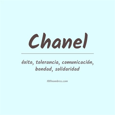 chanel significado en español|Significado del Nombre Chanel – Origen y Historia.